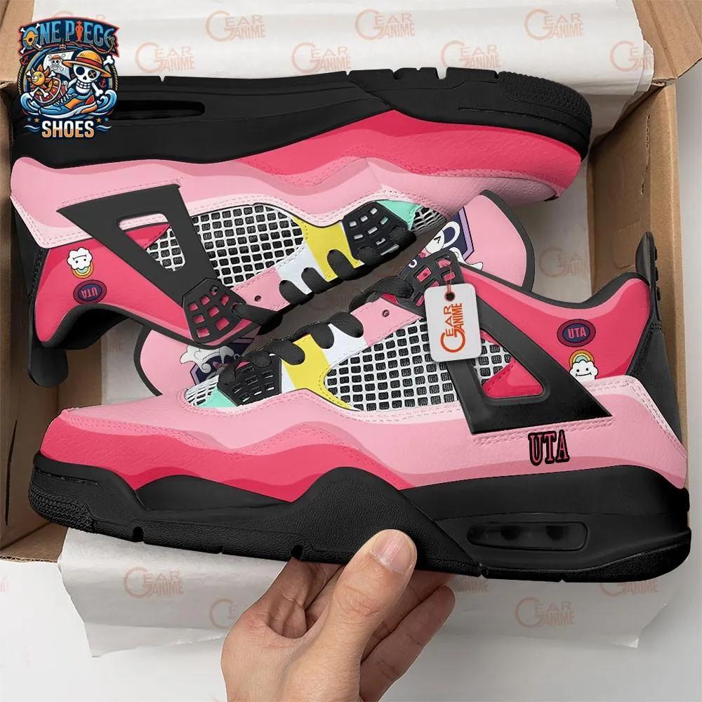 Uta Pink Custom Name Retro V4 Sneakers – Pop Idol One Piece Streetwear Uta Pink Custom Name Retro V4 Sneakers – Pop Idol One Piece Streetwear